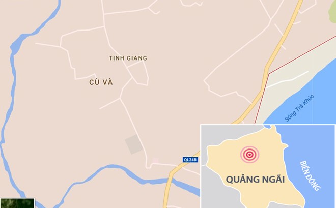 Xã Tịnh Giang (huyện Sơn Tịnh) - nơi xảy ra vụ án mạng. Ảnh: