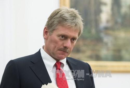 Phát ngôn viên của Tổng thống Nga Vladimir Putin, ông Dmitry Peskov trong một sự kiện tại Moskva. Ảnh: Sputnik/AFP/TTXVN