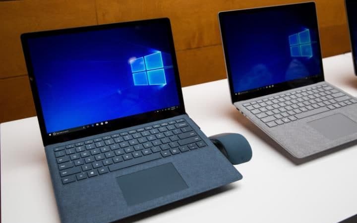 Hình ảnh Surface laptop mới được cài đặt hệ điều hành Windows 10 S