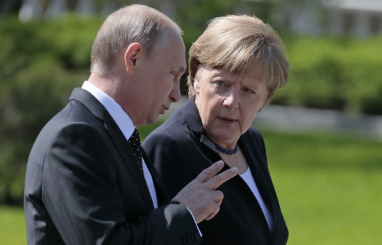 Tổng thống Nga Putin và Thủ tướng Đức Merkel