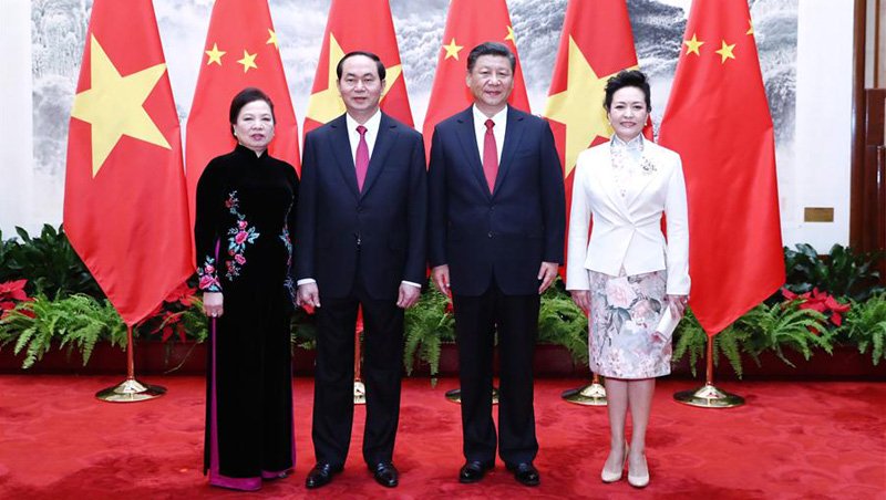 Chủ tịch nước Trần Đại Quang và phu nhân cùng Chủ tịch TQ Tập Cận Bình và phu nhân