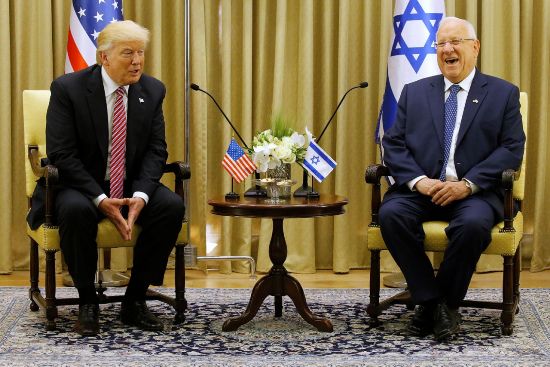 Tổng thống Trump trong cuộc gặp với Tổng thống Israel ở Jerusalem
