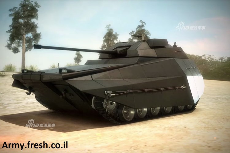 Ngỡ ngàng hình ảnh siêu xe tăng tương lai của Israel