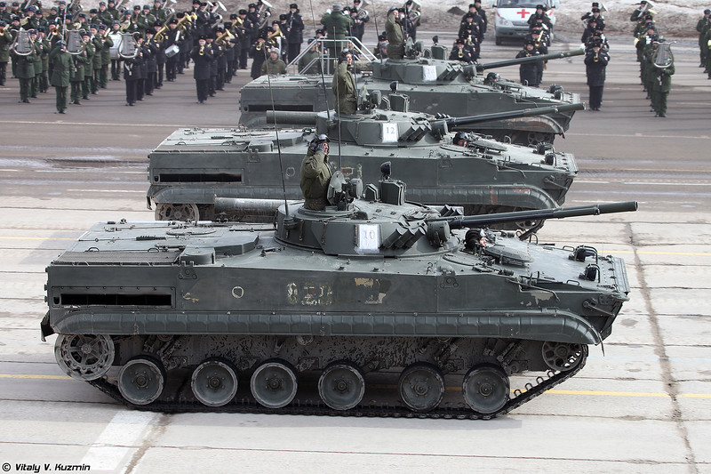 Xe chiến đấu bộ binh BMP-3 vũ khí quen thuộc tại các đợt diễu binh kỷ niệm chiến thắng phát xít Đức hàng năm.