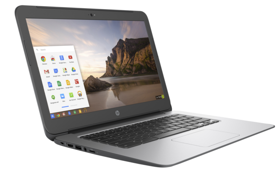 HP ChromeBook 14 (giá khoảng 9,7 triệu đồng; màn hình 14 inch; trọng lượng 1,7 kg; tuổi thọ pin 9,25 giờ): Đối với một chiếc ChromeBook màn hình lớn của HP như thế này được cho là có mức giá hợp lý. Mặc dù HP ChromeBook 14 thiếu một số tính năng của một chiếc màn hình cảm ứng hào nhoáng thế hệ mới, nhưng bù vào đó lại là những  bộ phận hết sức thiết thực gồm ba cổng USB, khe cắm thẻ SD và kết nối HDMI. Ngoài ra, độ phân giải màn hình 1920x1080  trên thiết bị sẽ cung cấp những hình ảnh sắc nét, chất lượng. Chromebook với màn hình lớn này sẽ cho bạn cảm giác dễ chịu khi thực hiện các tác vụ hàng ngày. Ưu điểm của HP ChromeBook 14 là màn hình lớn và các tính năng thiết thực, nhưng nhược điểm lại không phải là ChromBook rẻ nhất.