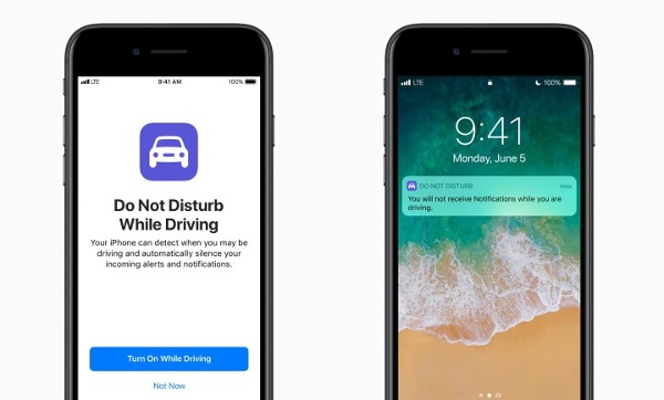 Apple đang tiến hành các bước chủ động để ngăn việc người dùng nhắn tin trong khi lái xe và các hình thức khác làm lái xe bị phân tâm. Chế độ không làm phiền khi lái xe (Do Not Disturb) mới sẽ làm trống màn hình thiết bị iOS, dừng hiển thị mọi thông báo, cảnh báo được gửi đến, nó cũng sẽ gửi trả lời tin nhắn tự động cho biết bạn đang lái xe. 