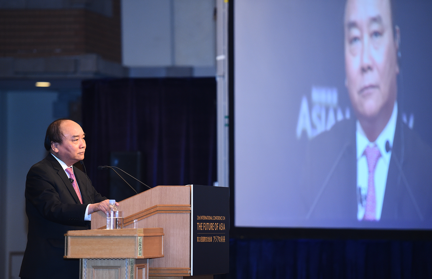Thủ tướng phát biểu tại Hội nghị Tương lai châu Á. Ảnh: VGP/Quang Hiếu