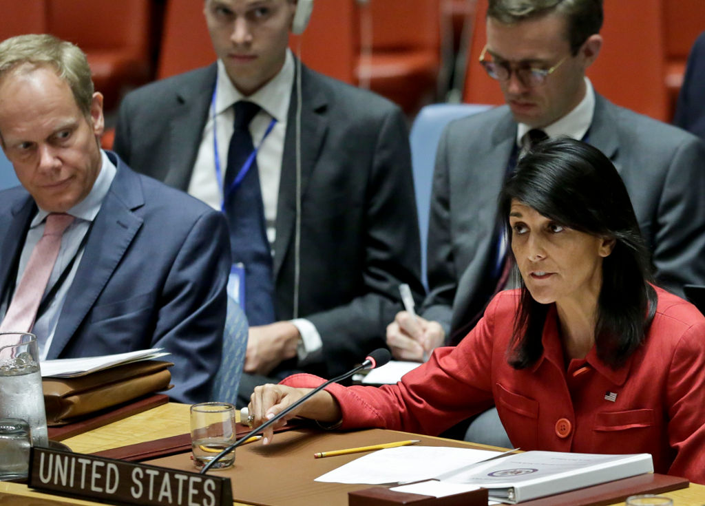 Đại sứ Mỹ tại Liên Hợp Quốc – bà Nikki Haley 