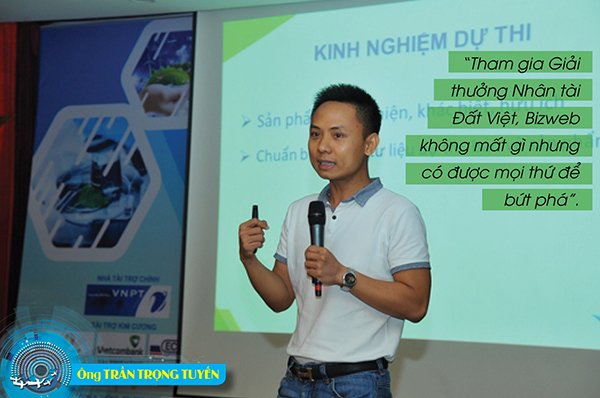 Ông Trần Trọng Tuyến - CEO Công ty DKT – trưởng nhóm Bizweb đạt giải Ba NTĐV năm 2013