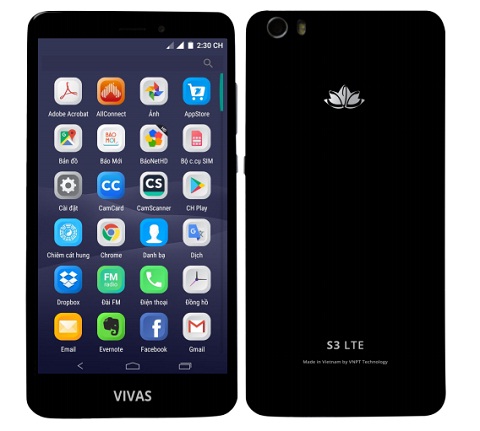 Điện thoại Vivas Lotus S3 LTE là điện thoại thứ 5 trong dòng smartphone Vivas Lotus của VNPT Technology. Smartphone được hỗ trợ đầy đủ công nghệ 4G LTE, có hiệu năng mạnh mẽ bên trong thiết kế sang trọng. Máy được nghiên cứu, phát triển và sản xuất tại Việt Nam bởi đội ngũ kỹ sư người Việt với giao diện thân thiện với người dùng. 