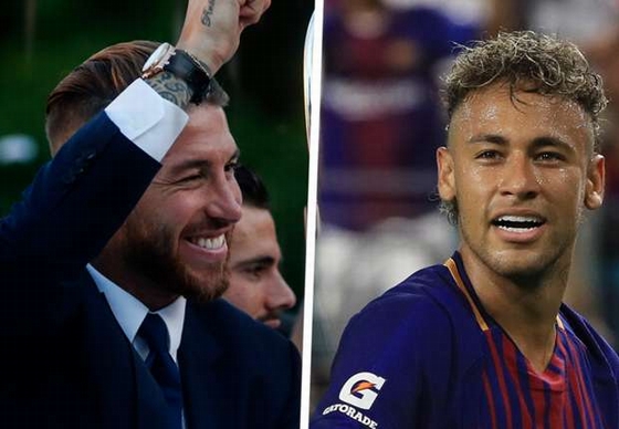 Ramos (trái) mong chờ Neymar sớm ra đi!
