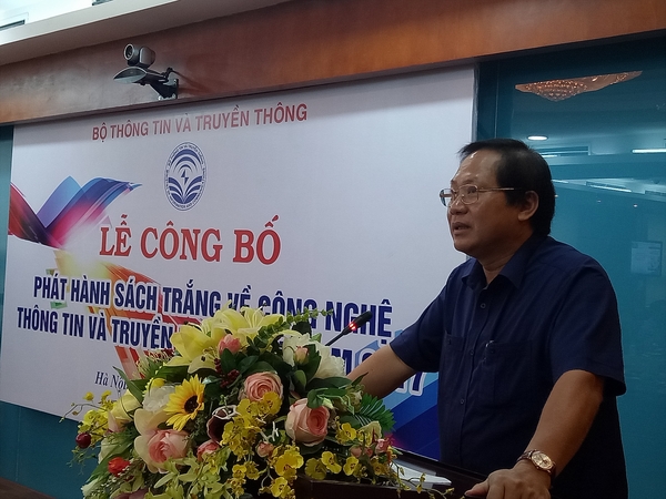 Bộ trưởng Bộ TT&TT Trương Minh Tuấn phát biểu tại Lễ Công bố phát hành Sách Trắng về CNTT-TT Việt Nam 2017.