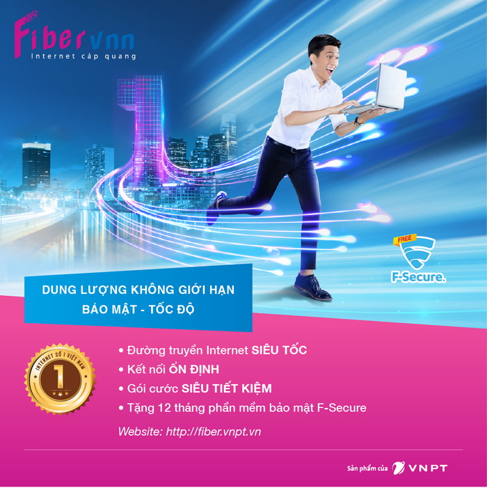 Tặng 12 tháng sử dụng dịch vụ bảo mật F- SECURE cho tất cả thuê bao FiberVNN tại Hà Nội