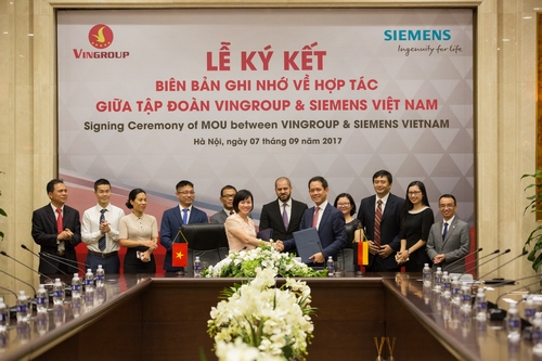 Vingroup và Siemens ký hợp tác về công nghệ