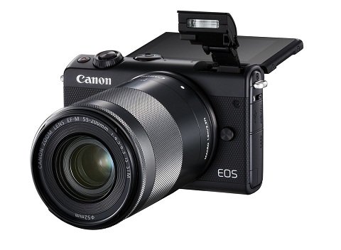Cận cảnh máy ảnh không gương lật Canon EOS M100