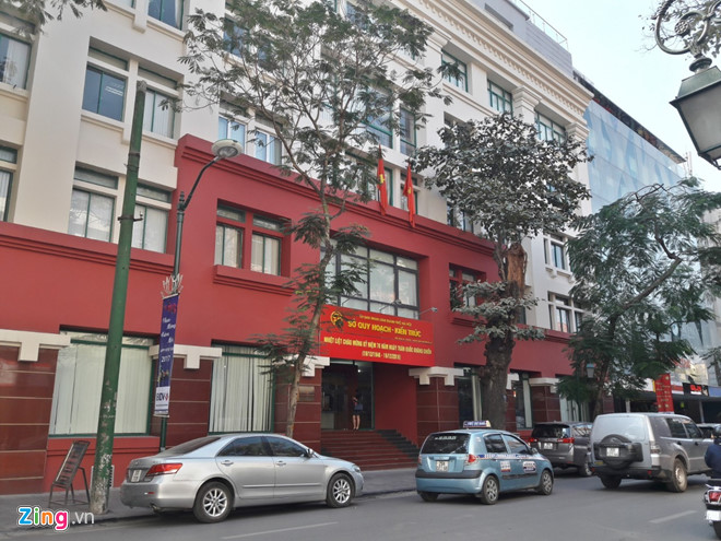 Trụ sở Sở Quy hoạch - Kiến trúc Hà Nội trên đường Tràng Thi. Ảnh: 