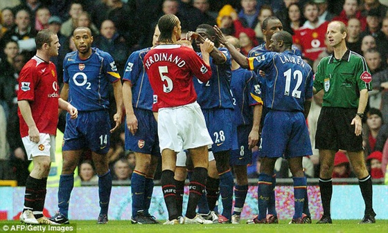 Các trận đấu giữa Man Utd và Arsenal trước đây luôn rất căng thẳng