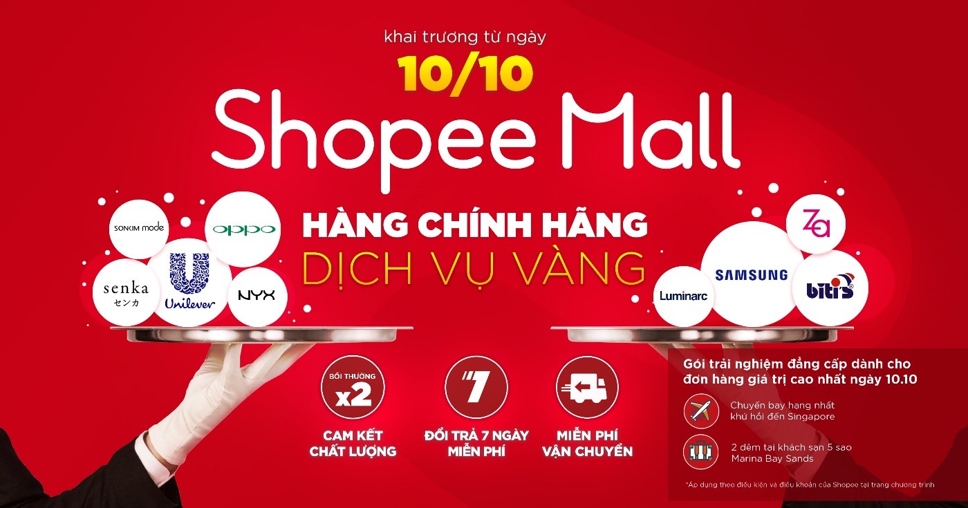 Thương mại điện tử: Khai trương Shopee Mall từ ngày 10/10