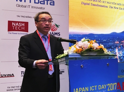 Thứ trưởng Bộ Thông tin và Truyền thông Phan Tâm phát biểu tại sự kiện Japan ICT day 2017.