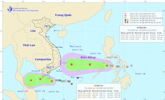 Dự báo sắp có bão mạnh hướng thẳng vào Nam Bộ