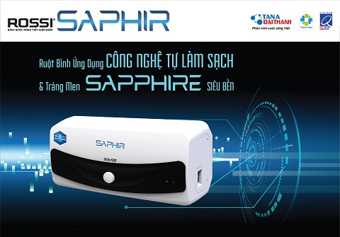 Bình nước nóng Rossi Saphir được người tiêu dùng tin tưởng nhờ ứng dụng công nghệ tráng men Sapphire nhân tạo siêu bền đột phá.