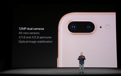 iPhone 8 Plus tiếp tục sử dụng cơ cấu máy ảnh kép.