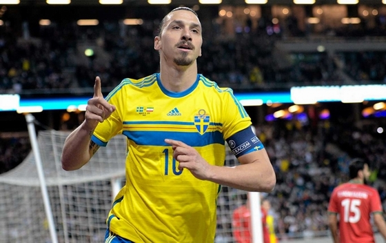 Ibrahimovic khi còn thi đấu cho tuyển Thụy Điển