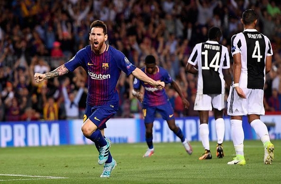 Messi lập cú đúp bàn thắng vào lưới Juve ở trận lượt đi
