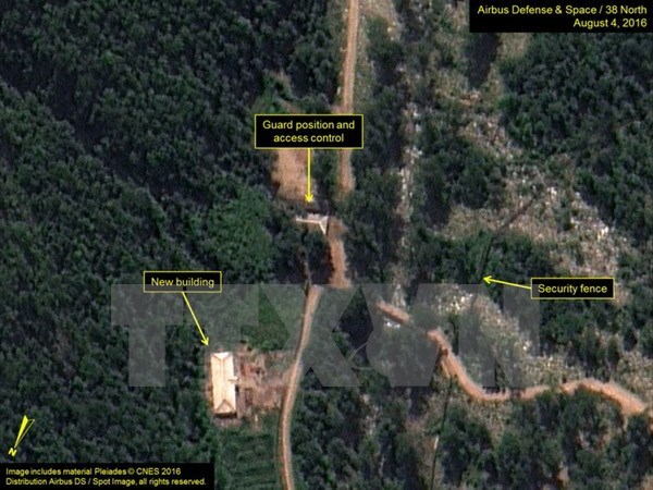 Bãi thử hạt nhân Punggye-ri của Triều Tiên. (Nguồn: 38 North/TTXVN)