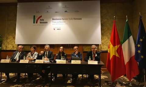 Tại buổi họp báo Diễn đàn doanh nghiệp Việt - Ý