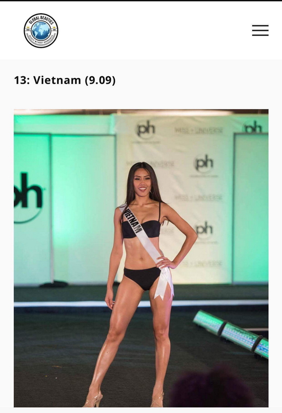 Nguyễn Thị Loan lọt top trình diễn bikini xuất sắc nhất 