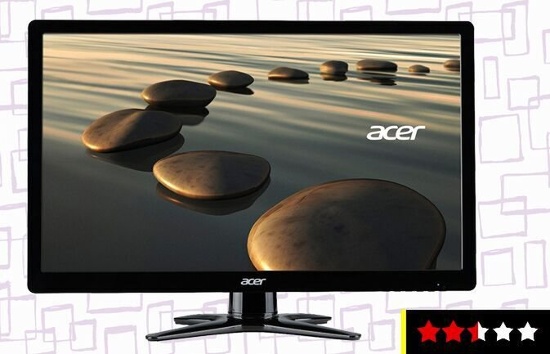 Acer G226HQL: Đây là màn hình giá thấp nhất trong danh sách, nhưng tất nhiên sẽ đi kèm một số sự thỏa hiệp, như màn hình nhỏ, sử dụng tấm nền TN và không có cổng HDMI. Do thiếu cổng HDMI mà chỉ có cổng DVI, VGA nên bạn sẽ phải sử dụng bộ chuyển đổi DVI-to-HDMI, nhưng sẽ khá rắc rối nếu kết nối với máy tính để bàn hoặc máy tính xách tay chỉ có cổng HDMI. 