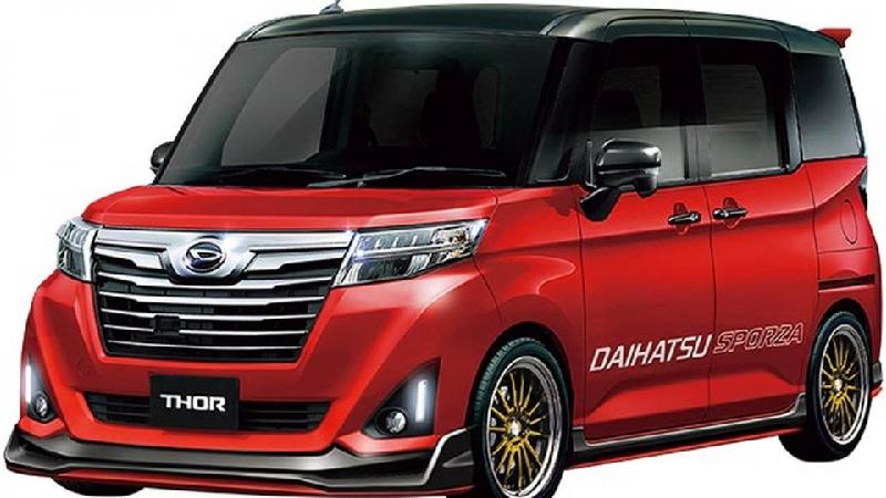 Daihatsu Thor Sporza  có kiểu dáng vuông vắn và phần đuôi cụt rất được ưa chuộng tại Nhật Bản nhờ sự linh hoạt và công năng sử dụng cao. Tương tự Boon Sporto và Mira e:S Sporza, chiếc xe cũng có bộ bodykit mới và vành xe sơn vàng.