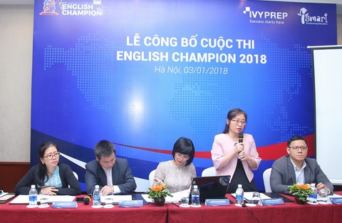 Bà Nguyễn Thị An Quyên – Giám đốc điều hành IvyPrep Education, Trưởng Ban tổ chức English Champion 2018 chia sẻ thông tin.