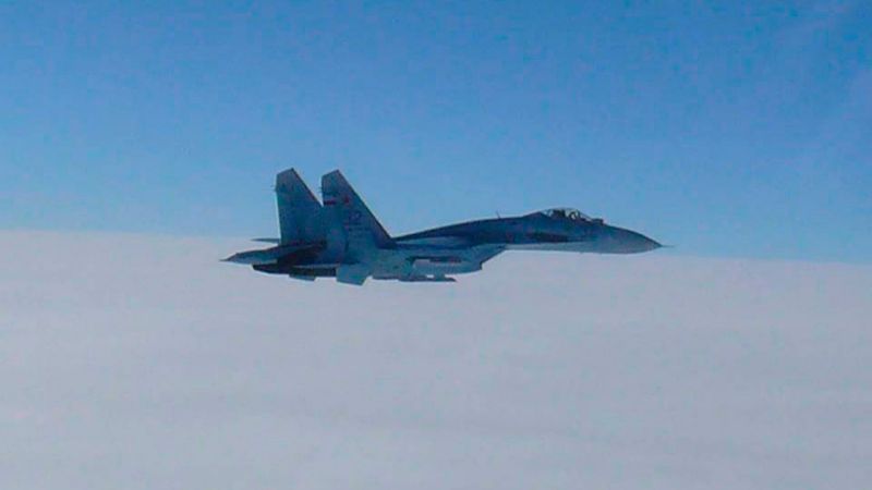 Hình ảnh chiếc Su-27 được ghi lại trong vụ đối đầu mới nhất với máy bay Mỹ ở bầu trời biển Baltic