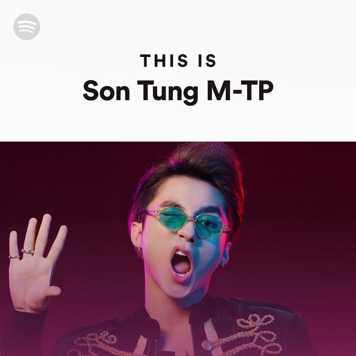 Người nghe nhạc có thể theo dõi playlist Mãi yêu Sơn Tùng M-TP trên ứng dụng nhạc số Spotify.