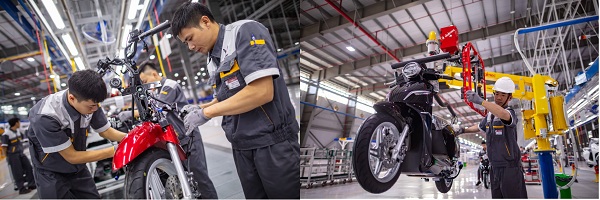 Dây chuyền lắp ráp được kết nối với nhau thông qua hệ thống máy chủ trung tâm