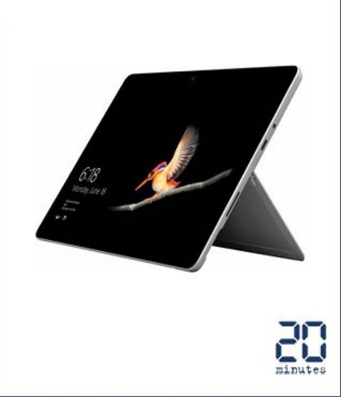 1. Microsoft Surface Go. Với màn hình cảm ứng 10 inch, Microsoft Surface Go được trang bị một chân có thể điều chỉnh ở mặt sau, có thể đi kèm với bàn phím, cho phép bạn thực hiện một cách đơn giản các thao tác văn phòng, lướt web nhưng không sử dụng phần mềm quá nặng.